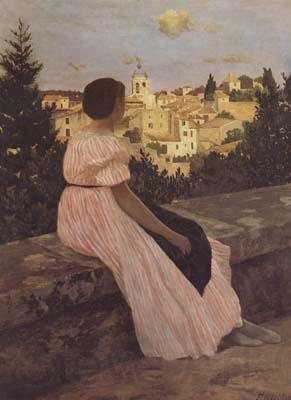 Frederic Bazille The Pink Dress (mk06) Norge oil painting art